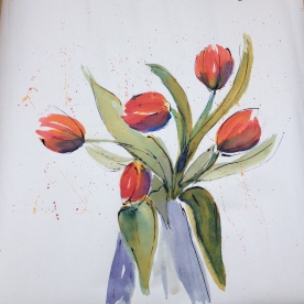 More tulips done in inks